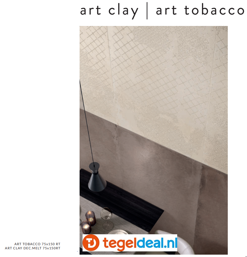 Supergres Art Tobacco, 60x60 cm, T06Ø, betonlook tegels