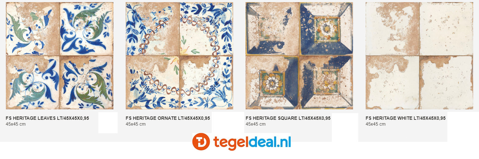 VLT Peronda, Fs Heritage, 45x45 cm, 4 kleuren 