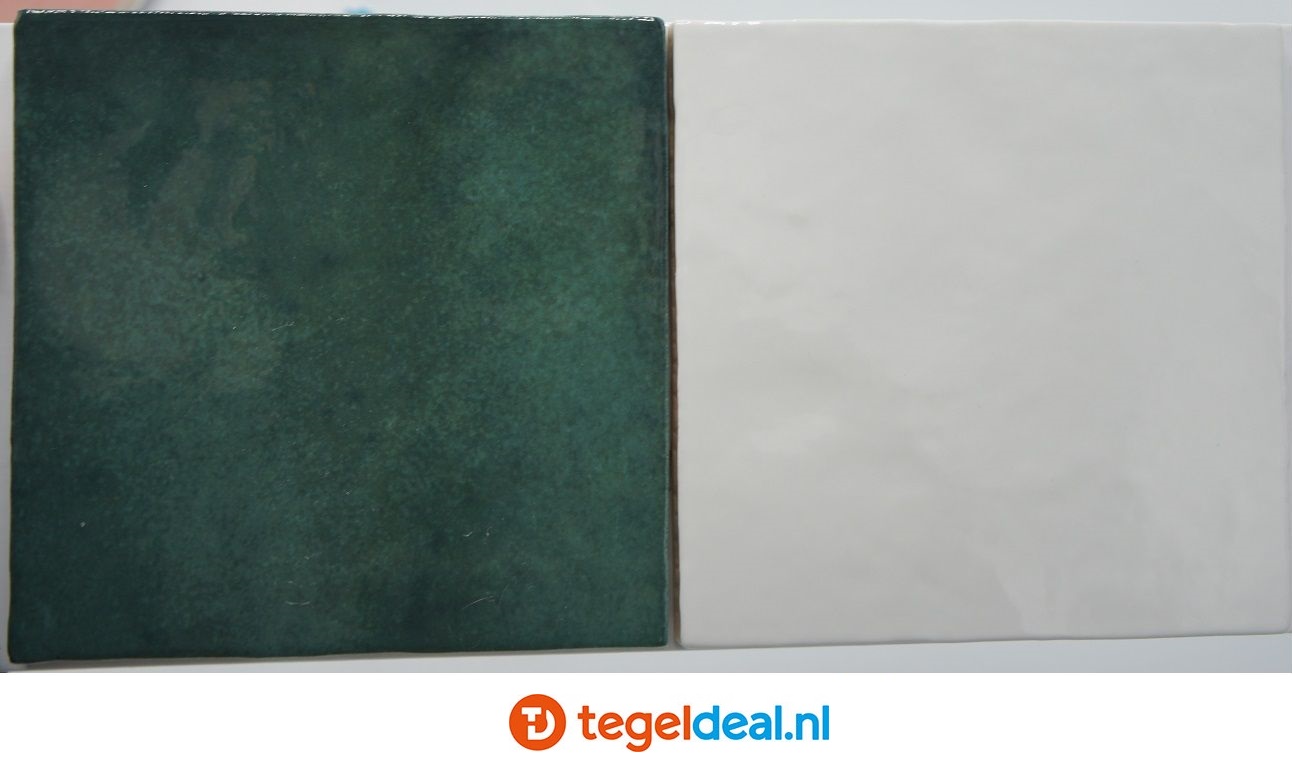 Equipe, Artisan Moss Green, 13x13 cm, art 24461, handvorm wandtegels