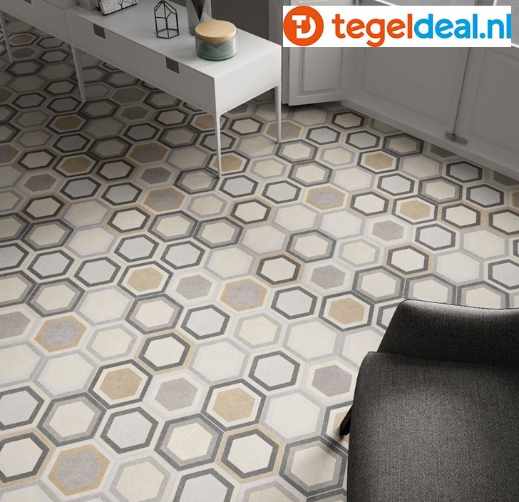 Codicer, Hex 25 Traffic, 25x22 cm hexagon tegels Codicer, Hex 25 Traffic, 25x22 cm hexagon tegels
