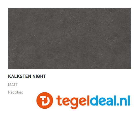 Argenta Kalksten, NIGHT, 30x60 cm MATT,  natuursteenlook tegels - €35,00 / PalletDeal op aanvraag