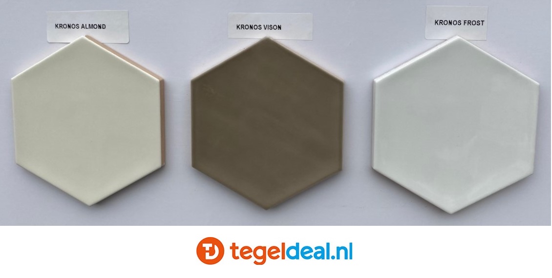 Life, Kronos 7 kleuren, 10,8x12,4 cm hexagon wandtegels 