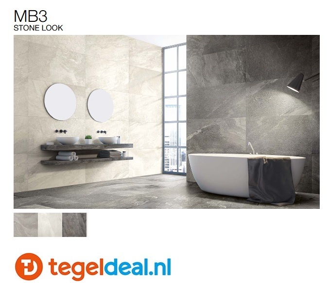 Cercom MB3, natuursteenlook tegels voor binnen en buiten 