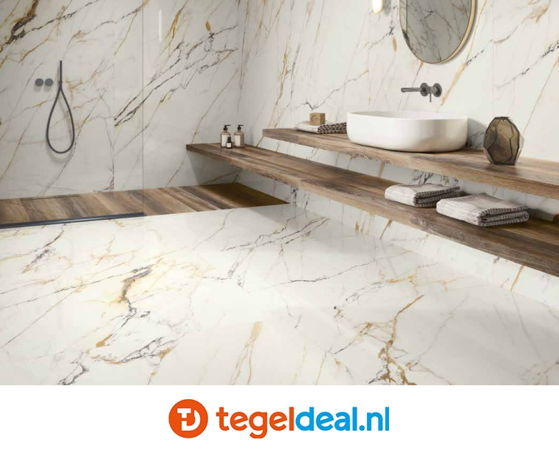 Supergres Purity of Marble - Tuscany MYSTERIOUS WHITE, marmerlook tegels