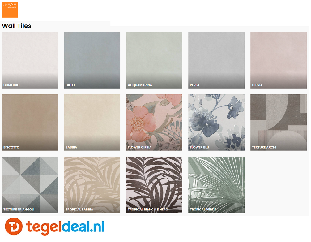 FAP, Milano Mood, cementlook vloer- en wandtegels 