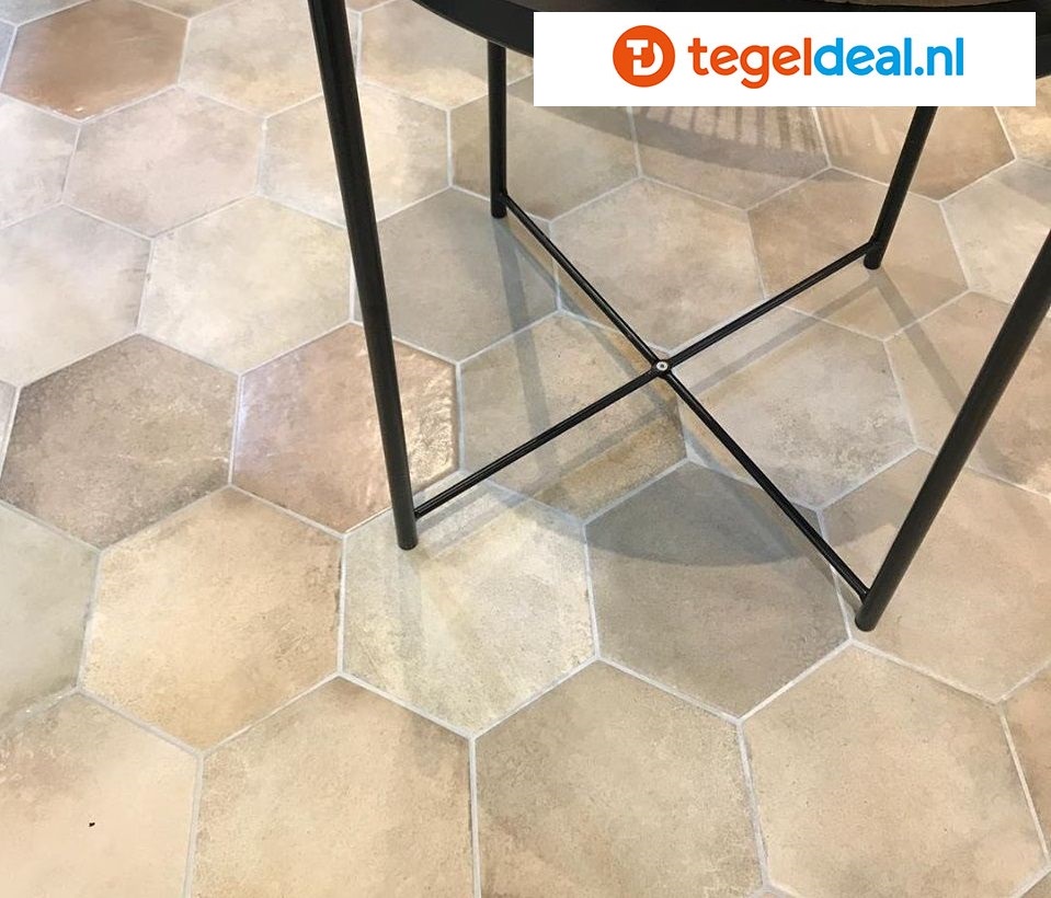 Equipe, Heritage Wheat, 17,5x20 cm, 24955, hexagon tegels