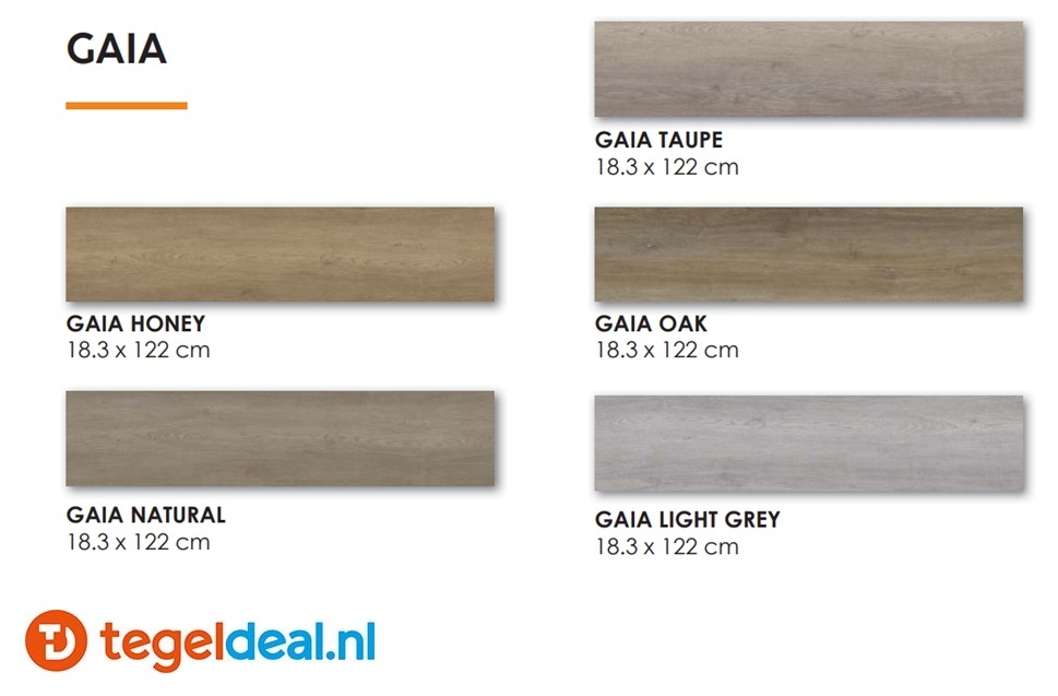 GAIA LIGHT GREY Plank, 18,3x122x0,5 cm, Rigid SPC Click Vloer  