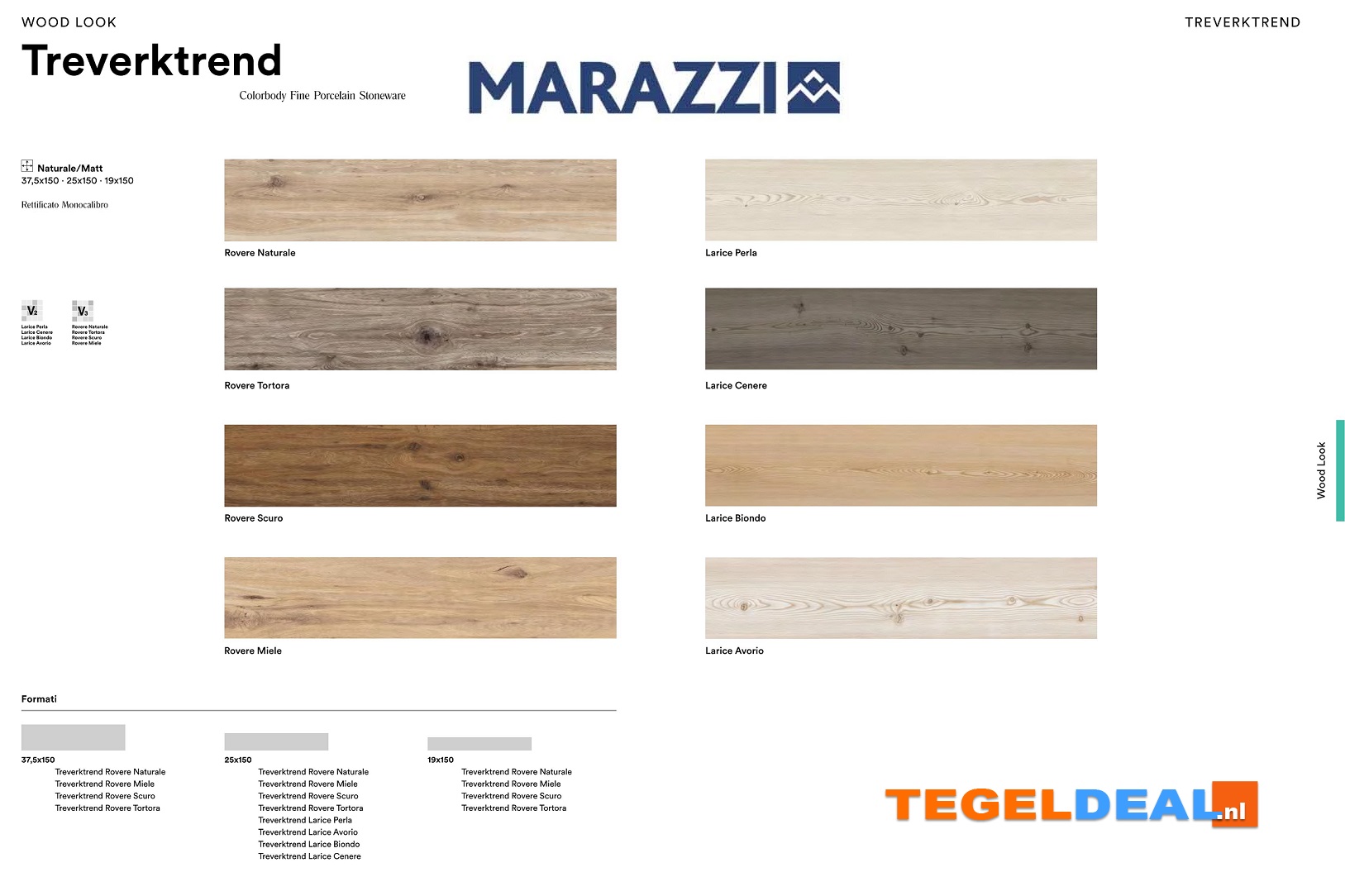 VLT Marazzi Treverktrend, houtlook