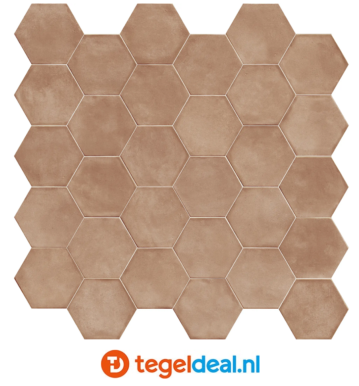 Marazzi ArtCraft COTTO, 21x18 cm MGSZ,  terracottalook hexagon tegels 