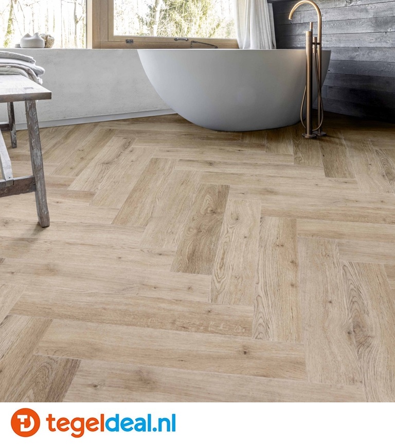 GUBBIO Herringbone, 12x60x0,65 cm - visgraat, A14376, Rigid SPC Click Vloe 