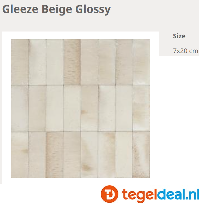 WDT Ragno Gleeze BEIGE, 7,5x20 cm, R8GZ