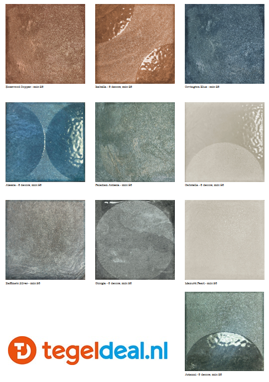 Nanda Tiles, Amantina, 10x10 cm, vloer- en wandtegels Nanda Tiles, Amantina, 10x10 cm, vloer- en wandtegels