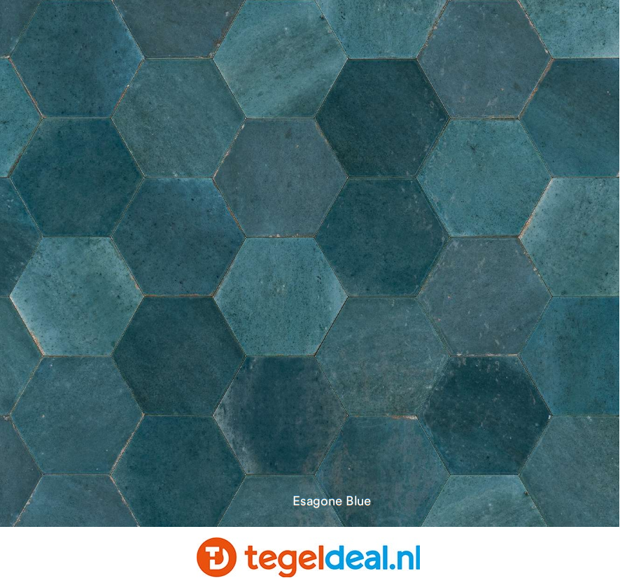 Marazzi Lume BLU, 21x18,2 cm MFFF, hexagon tegels