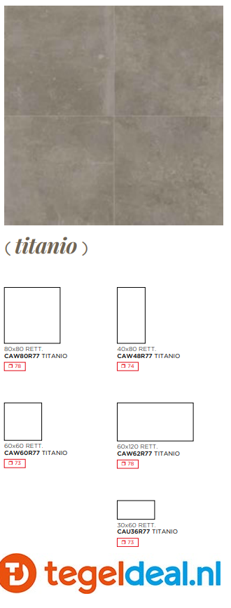 VLT Castelvetro, Absolute TITANIO 60x120 cm, CAW62R77
