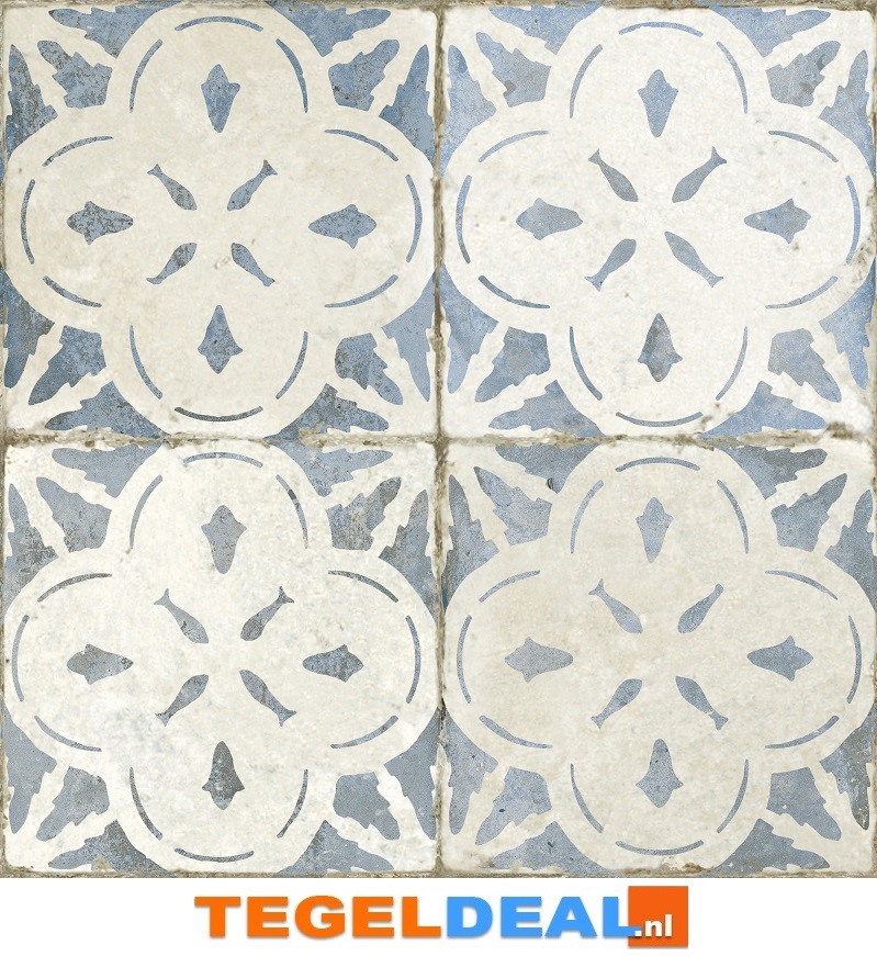 Peronda, Fs Aurora BLUE, 45x45 cm, vintage patroontegels
