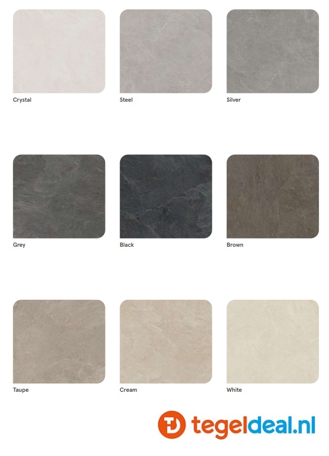 Cerdomus, Moonstone STEEL, 60x120x2 cm Rett Grip, art. 109385, natuursteenlook terrastegels - €112,00 per m2 - Palletdeal op aanvraag
