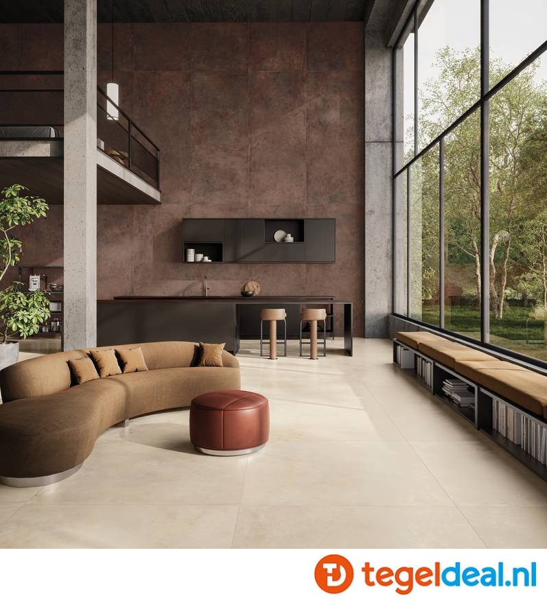 Supergres Irony, CORTEN, 60x120 cm, metaallook tegels - €39,50 per m2 incl. btw