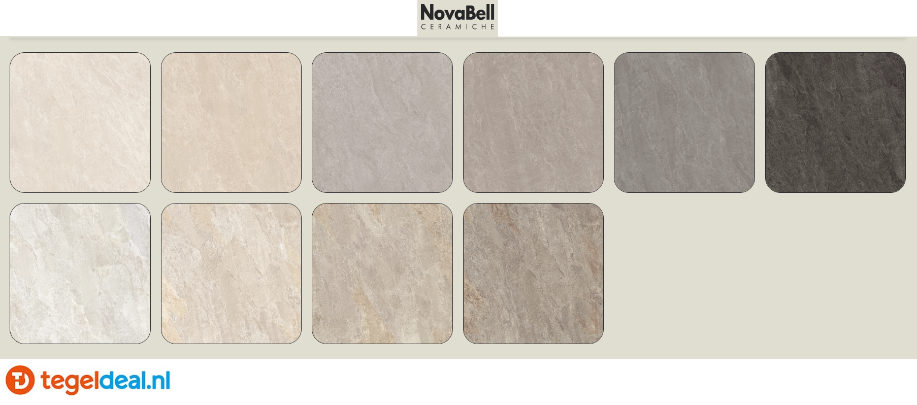 NovaBell Deepstone, Hyper Shell - Obsidian - Lava, 60x120 cm Naturale, natuursteenlook wand- en vloertegels - €42,50/m2