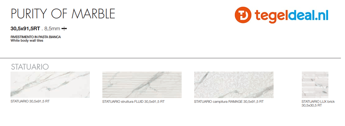 Supergres Purity of Marble, Statuario Lux, 75x75 cm, marmerlook tegels Supergres Purity of Marble, Statuario Lux, 75x75 cm, marmerlook tegels