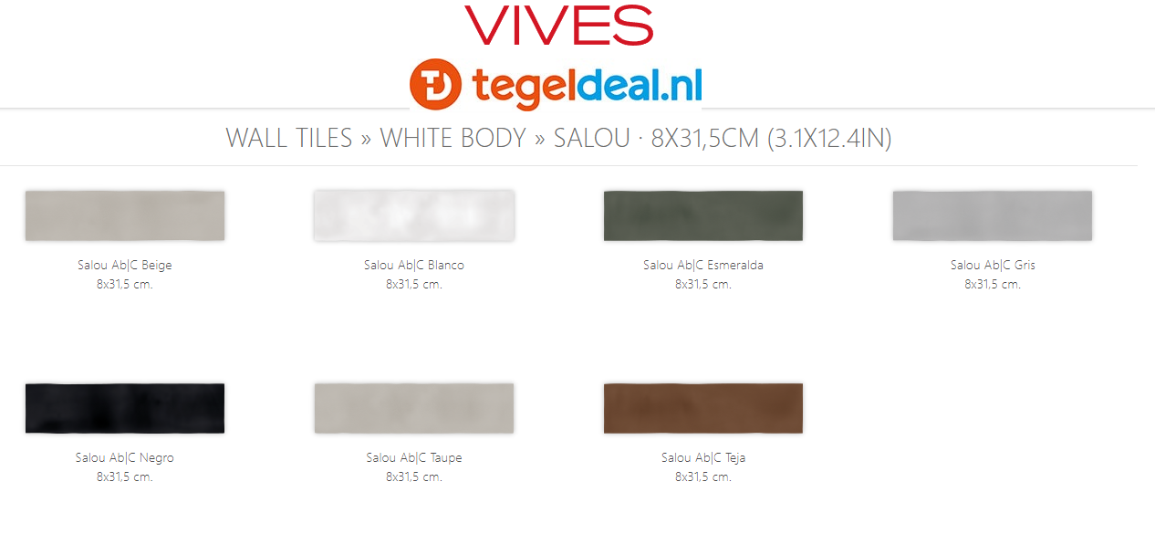 WDT Vives Javea en Salou, 8x31,5 cm in mat en glans WDT Vives Javea en Salou, 8x31,5 cm in mat en glans