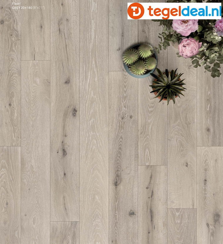 KEOPE Unica GREY, 20x180 cm, houtlook tegels 