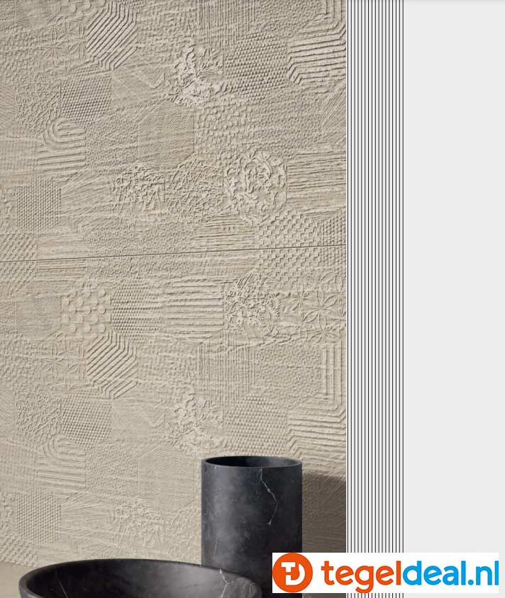 Ermes Aurelia, Ark Corda, 80x80 cm Nat., natuursteenlook tegels