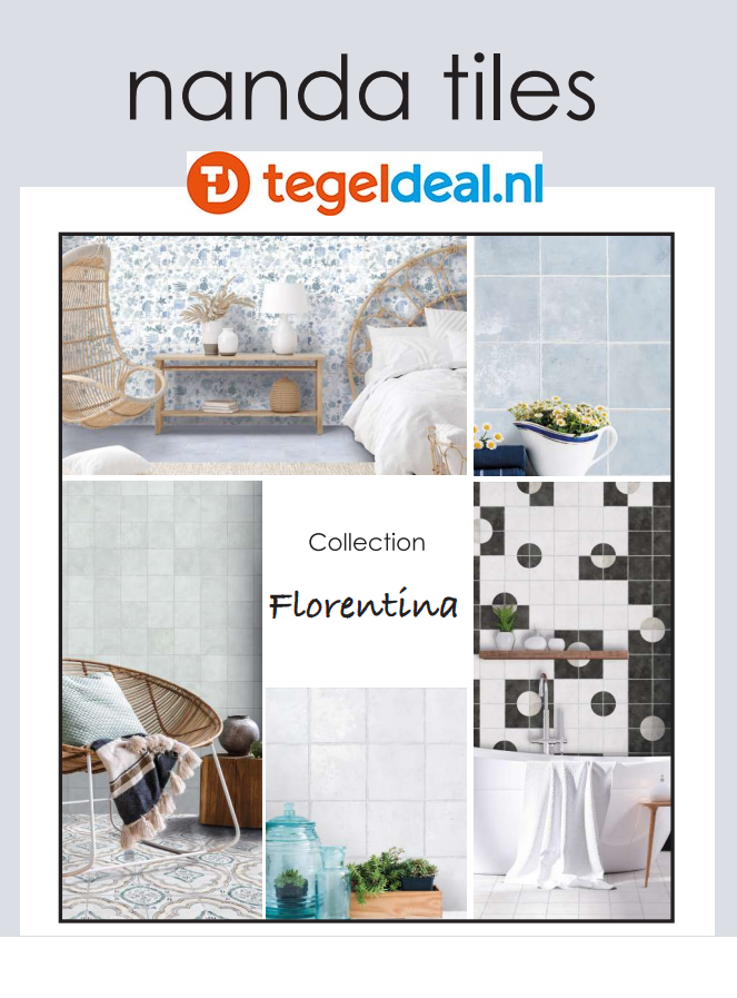 VLT / WDT Nanda Tiles, Florentina, 15x15 cm, patroontegels VLT / WDT Nanda Tiles, Florentina, 15x15 cm, patroontegels