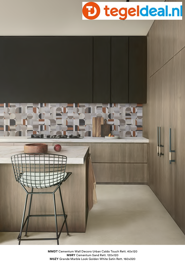 Marazzi Cementum SAND, 21x18,2 cm Nat., M9VQ, hexagon cementlook tegels Marazzi Cementum SAND, 21x18,2 cm Nat., M9VQ, hexagon cementlook tegels