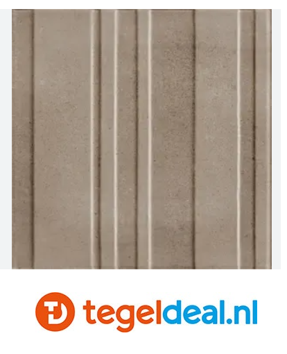 Marazzi ArtCraft ARGILLA Bande 3D, 20x20 cm MGUS, reliëf wandtegels 