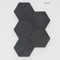 Equipe, Kromatika BLACK, 26467, 11,6x10,1 cm, hexagon tegels