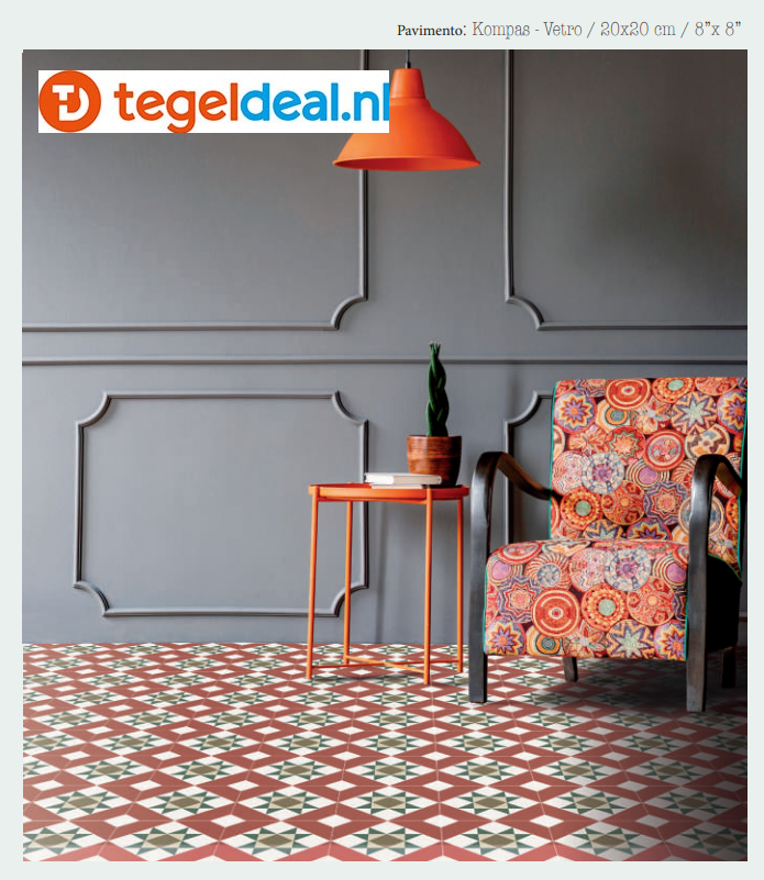 VLT Nanda Tiles, Kompas, 20x20, patroontegels 