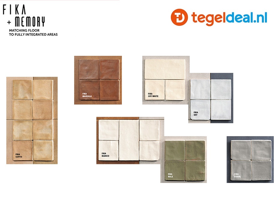 WDT Natucer Fika, 10x10 cm, 7 kleuren, mat WDT Natucer Fika, 10x10 cm, 7 kleuren, mat