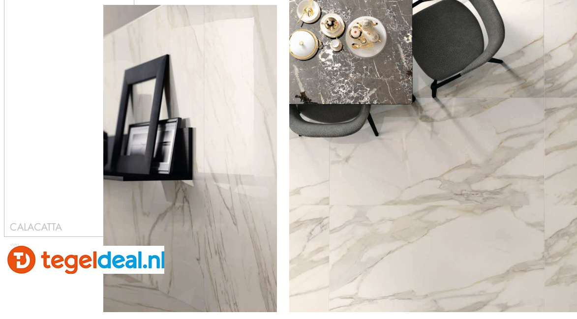 Supergres Purity of Marble, Calacatta Lux, 75x150 cm, marmerlook tegels Supergres Purity of Marble, Calacatta Lux, 75x150 cm, marmerlook tegels