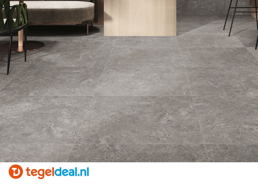 ACTIE - Baldocer Stoneland, GREY, 80x80x2 cm OUT, natuursteenlook terrastegels