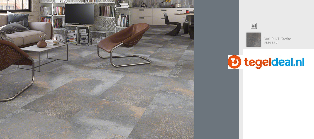 OPRUIMING : 2,04 m2 Vives, Yuri, Grafito - 58,3x58,3 cm, vloertegels - 2,04 m2 voor 50,00 euro 