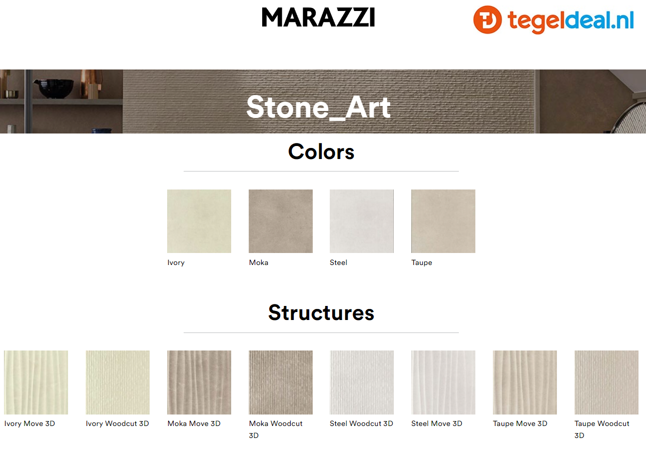 Marazzi Stone_Art, 40x120 cm wandtegels