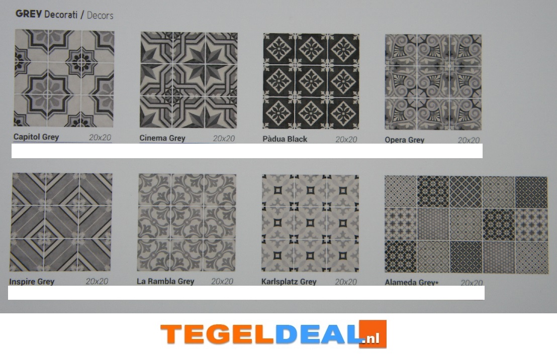 VLT Equipe, Art Nouveau, 20x20 cm, 12 uni kleuren en 22 decors!