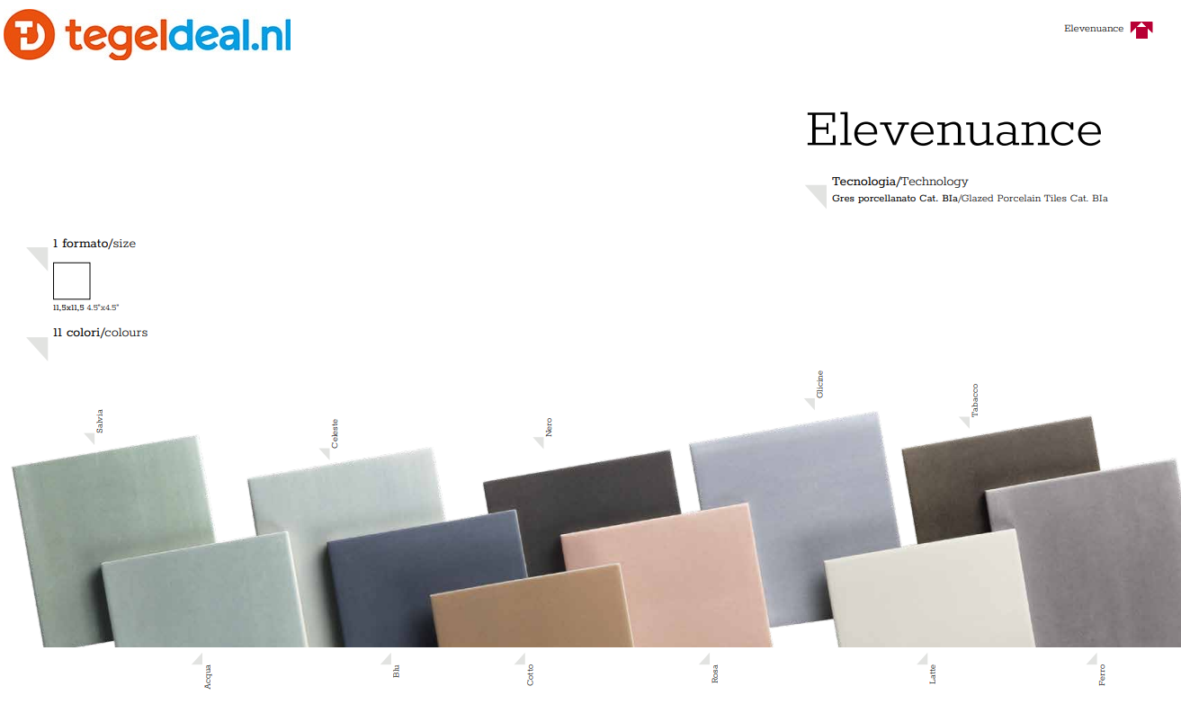 Tonalite, Elevenuance, 11,5x11,5 cm, vloer- en wandtegels Tonalite, Elevenuance, 11,5x11,5 cm, vloer- en wandtegels