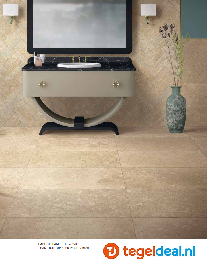 TRT SIL Ceramiche, Hampton PEARL, 60x90x2 cm, terrastegels