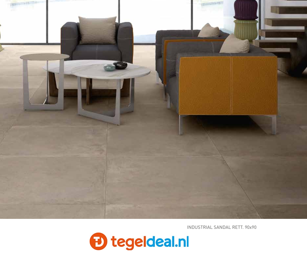 SIL Ceramiche, Industrial SANDAL, 90x90 cm GRIP, betonlook tegels SIL Ceramiche, Industrial SANDAL, 90x90 cm GRIP, betonlook tegels