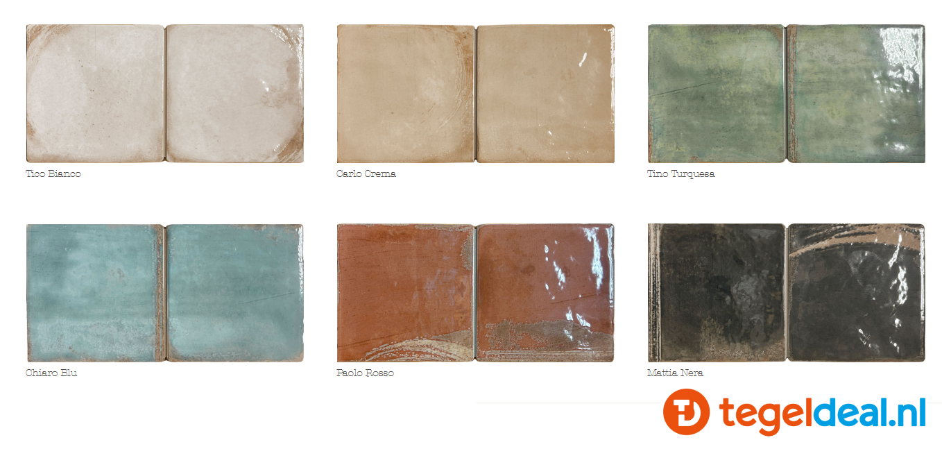 Nanda Tiles, Bottega, 10x20 cm (pre-cut 10x10 cm effect) wandtegels 