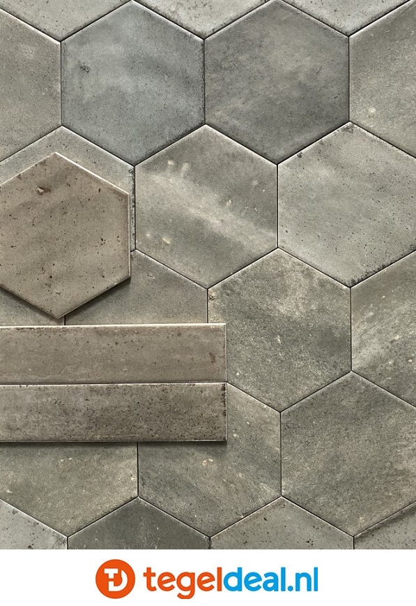 Ribesalbes Hope MINK mat, 15x17,3 cm hexagon tegels Ribesalbes Hope MINK mat, 15x17,3 cm hexagon tegels