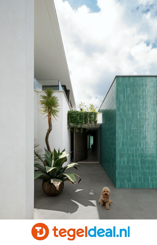 Marazzi Lume EMERALD, 6x24 cm Rake 3D MP9G, wandtegels met reliëf