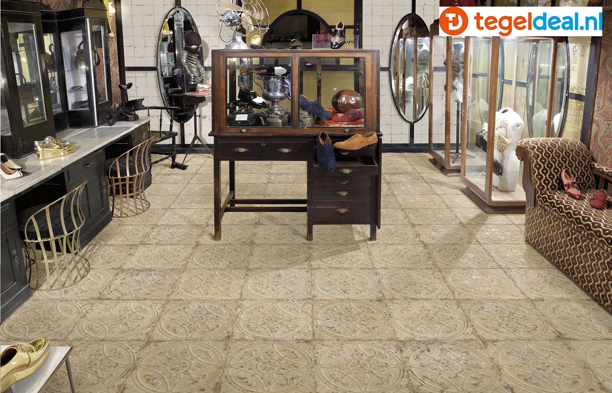 Peronda, Fs Saja-B, Beige, 33x33 cm, vintage patroontegels
