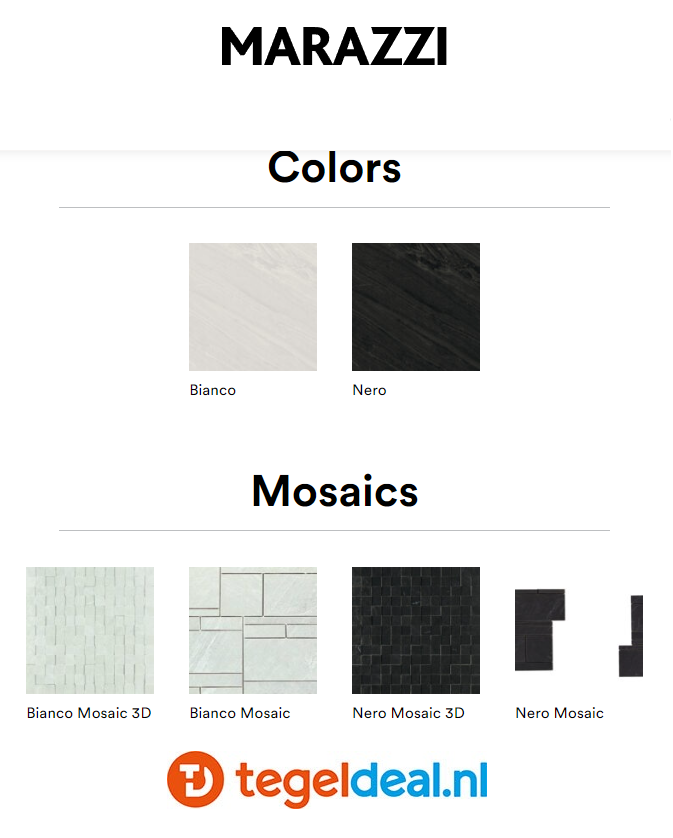 Marazzi, Mystone Lavagna, leisteenlook tegels - 2 kleuren - 4 formaten