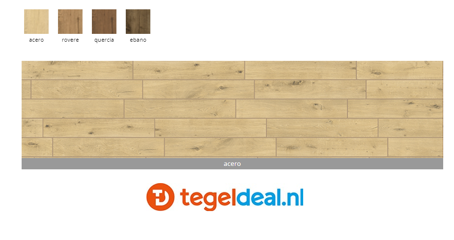 Ermes Aurelia, Bosco, Acero 80x80 cm Cassettonato, houtlook decor tegels