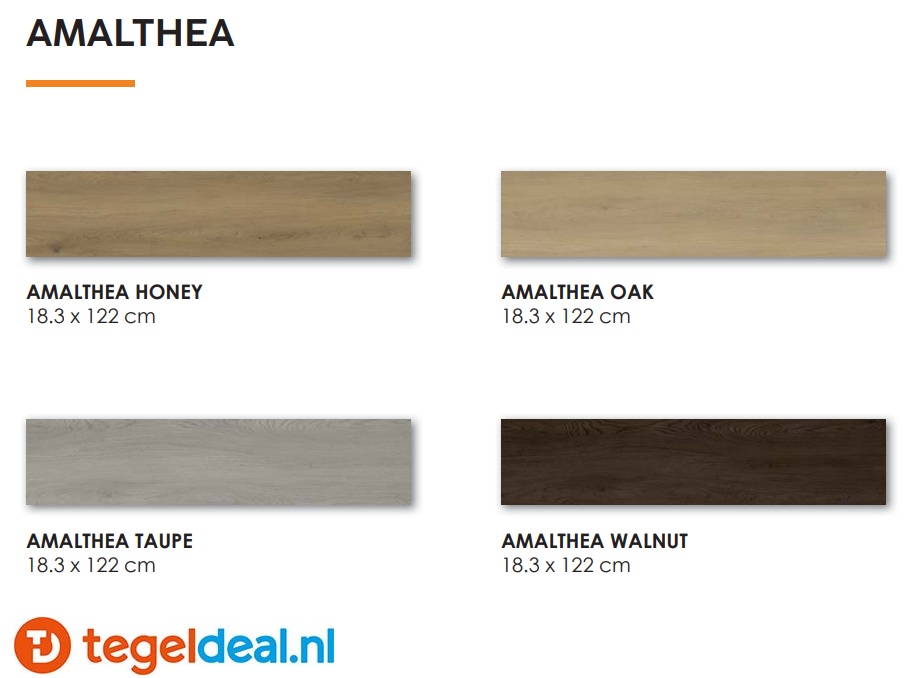 AMALTHEA WALNUT Plank, 18,3x122x0,5 cm, Rigid SPC Click Vloer  