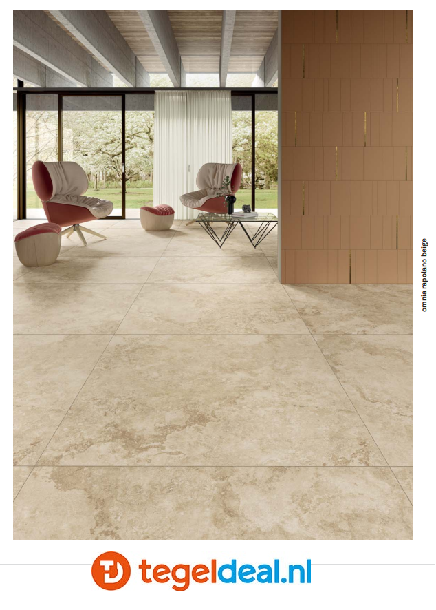 VLT Keope Omnia Rapolano Beige, 80 x 80 cm Spazzolato R10