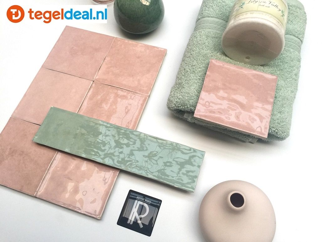 Revoir Paris, Atelier Vieux Rose, 10x10 cm glans, handvorm wandtegels