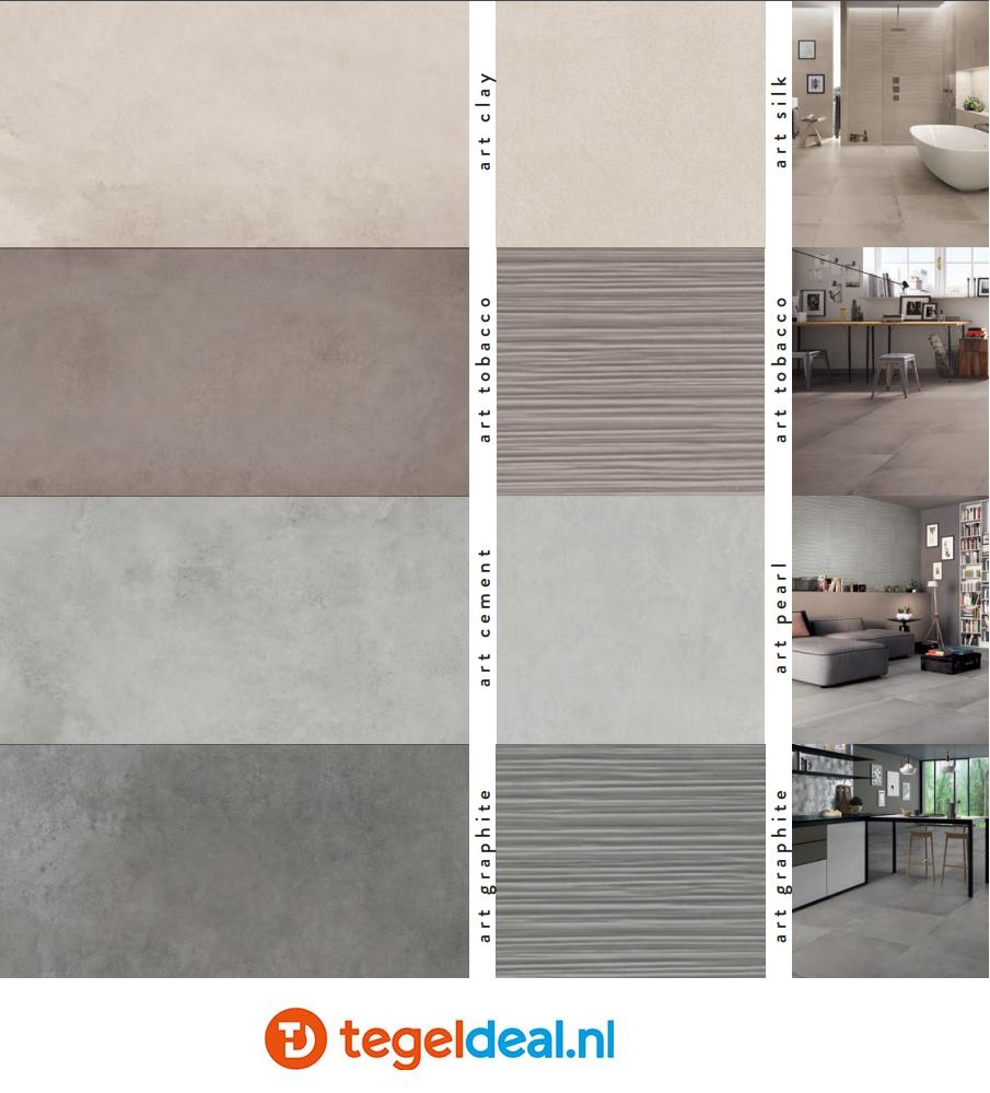 VLT Supergres Art Clay, 30x60 cm, CL3A, betonlook tegels